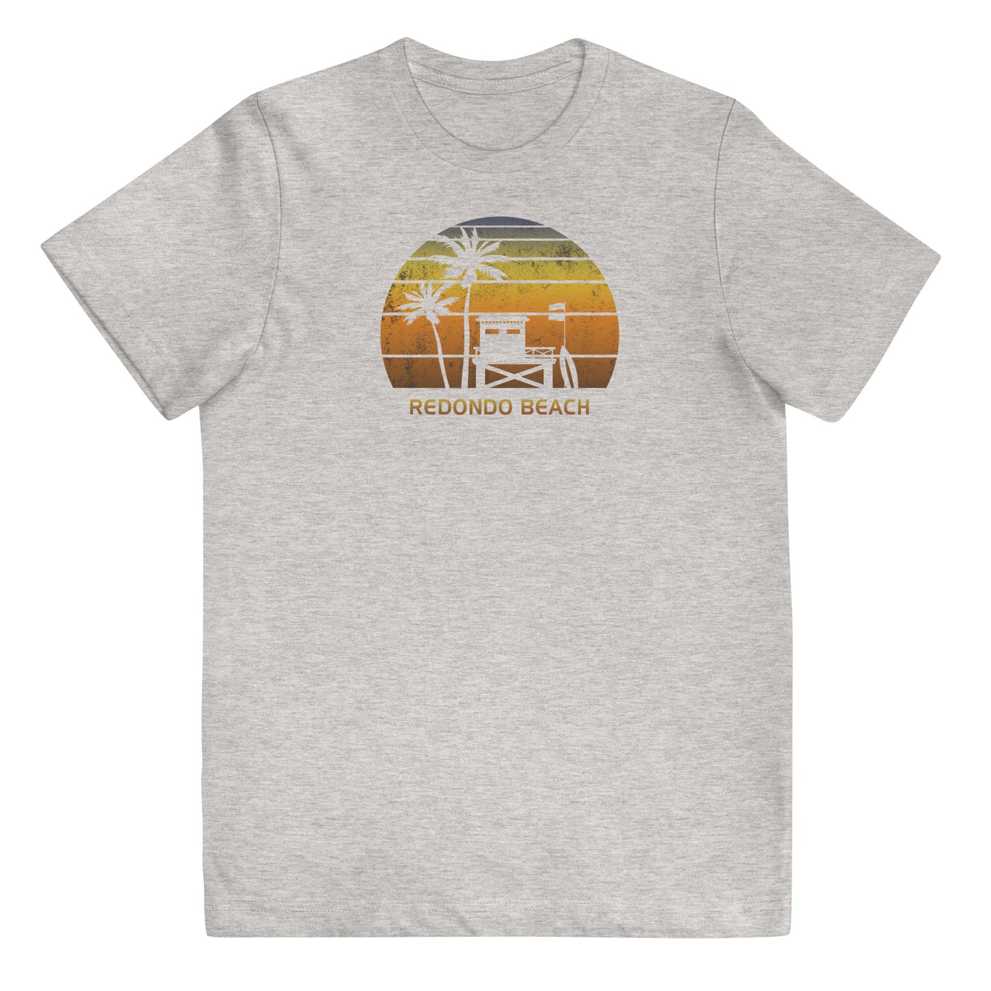 Retro Redondo Beach California Youth Jersey T-Shirt Sunset Surfing Palm Tree Vacation