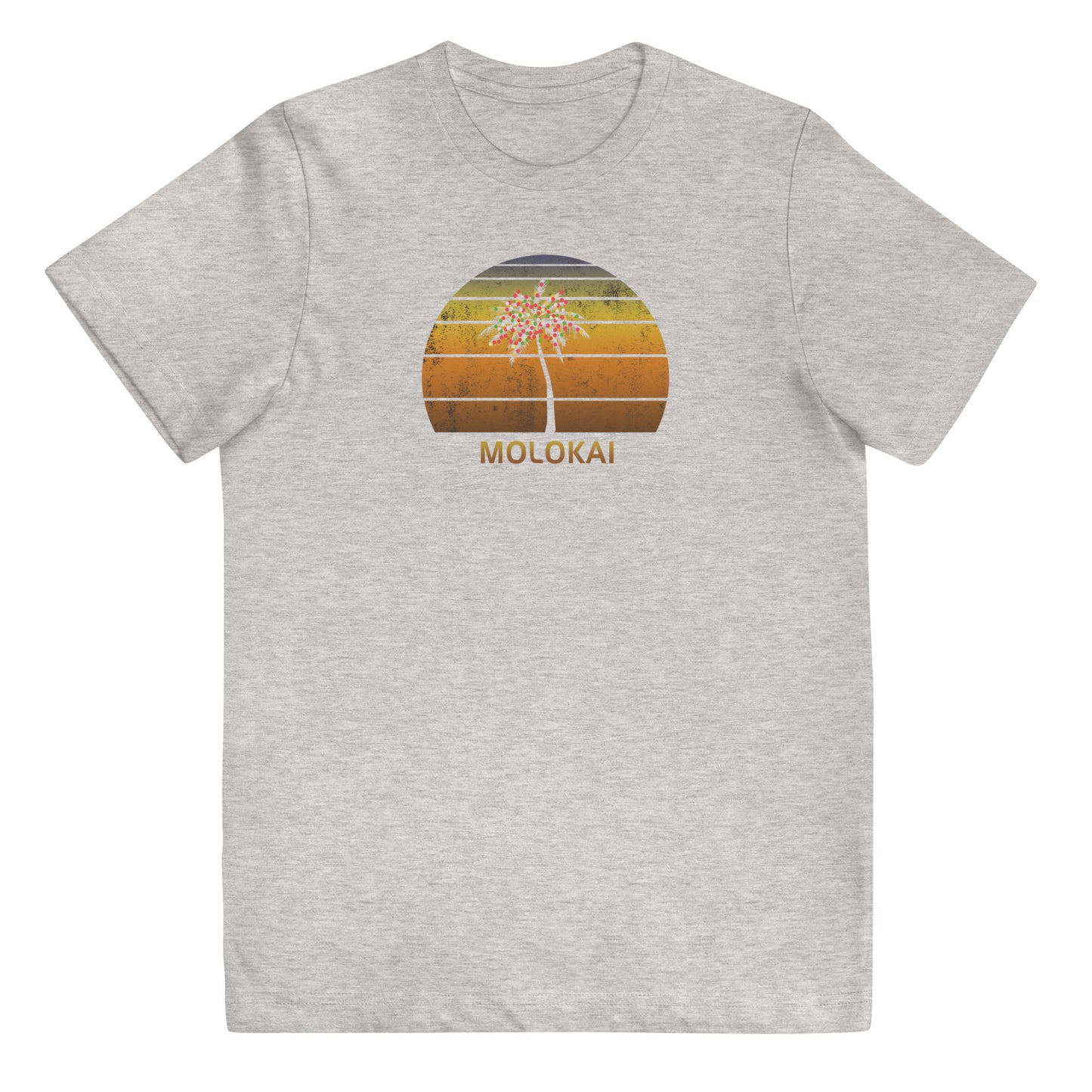 Retro Molokai Hawaii Youth Jersey T-Shirt Christmas Family Vacation Souvenir Sunset