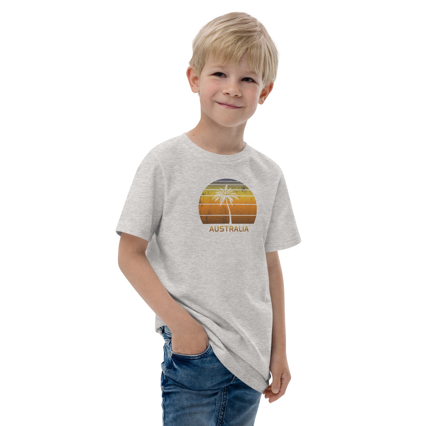 Retro Australia Vintage Sunset Beach Vacation Souvenir Youth Jersey T-Shirt