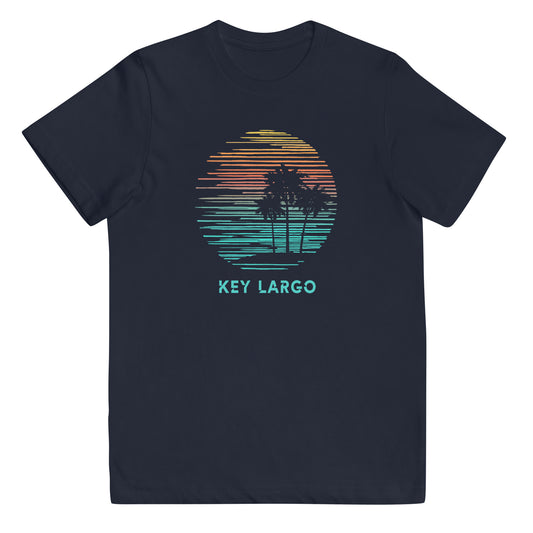 Key Largo Florida Cool Souvenir Vacation Artistic Youth Jersey T-Shirt