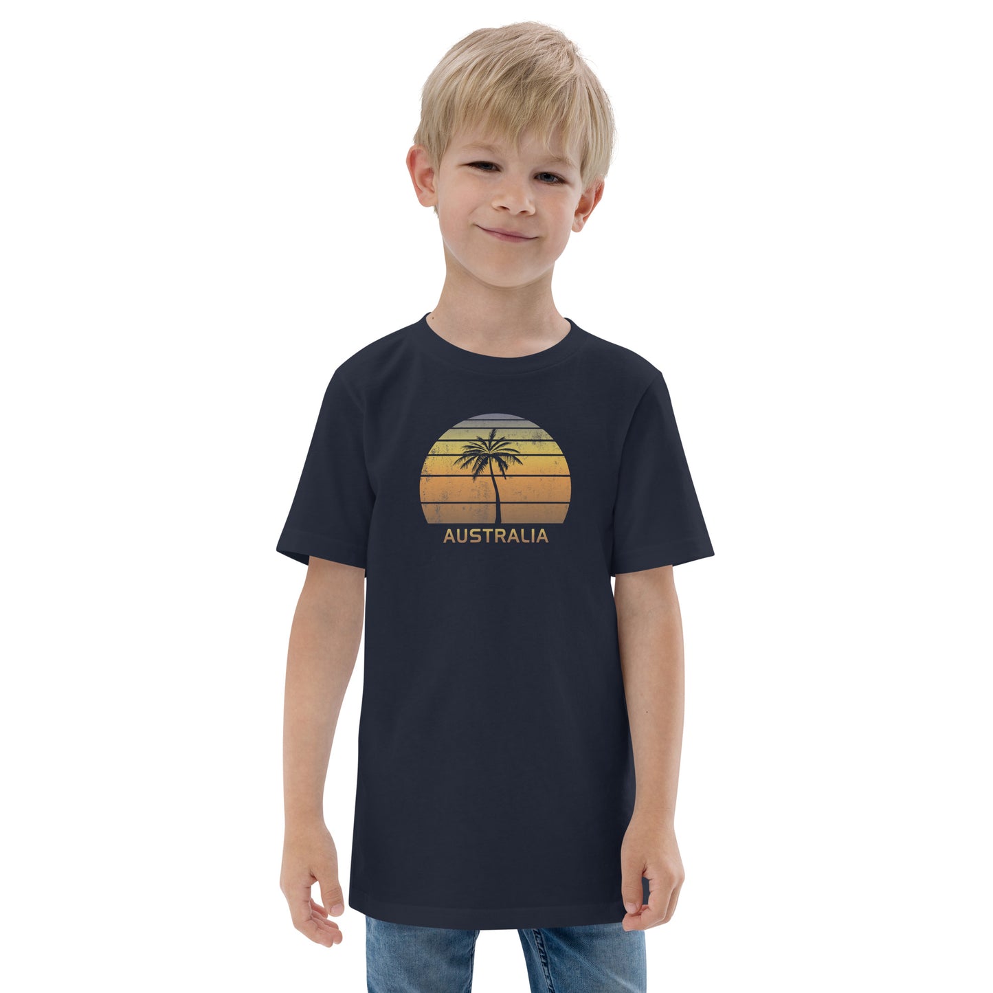 Retro Australia Vintage Sunset Beach Vacation Souvenir Youth Jersey T-Shirt