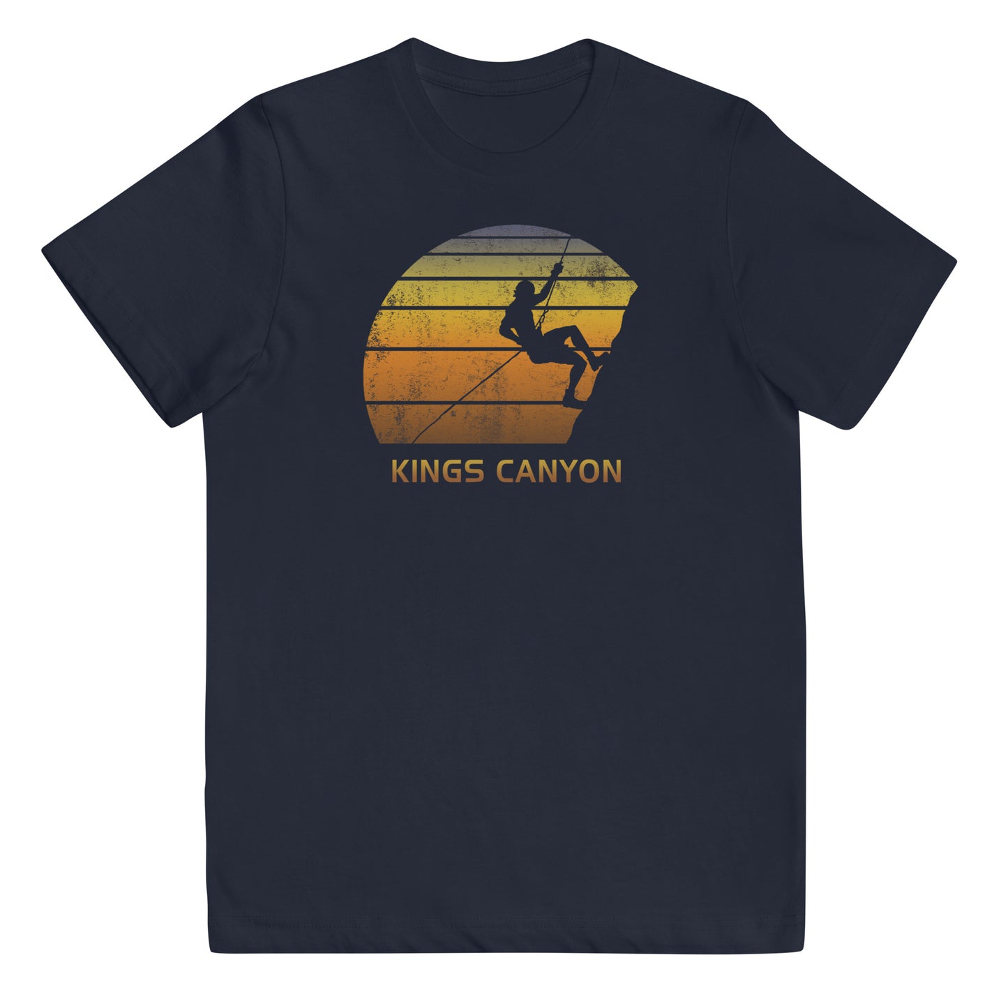 Retro Kings Canyon California Rock Climbing Fan Bouldering Climber Youth Jersey T-Shirt