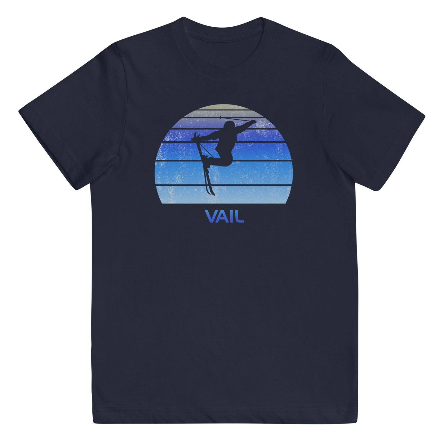 Retro Vail Ski Fan Skiing Vintage Youth Jersey T-Shirt