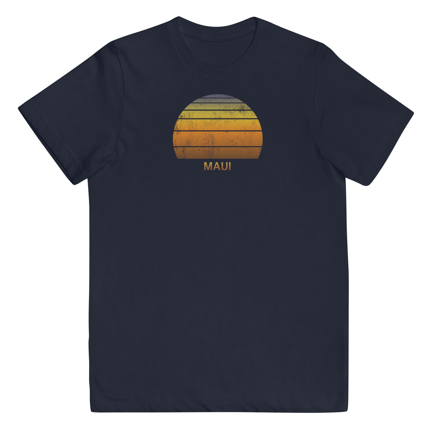 Retro Maui Hawaii Vintage Sunset Vacation Souvenir Youth Jersey T-Shirt