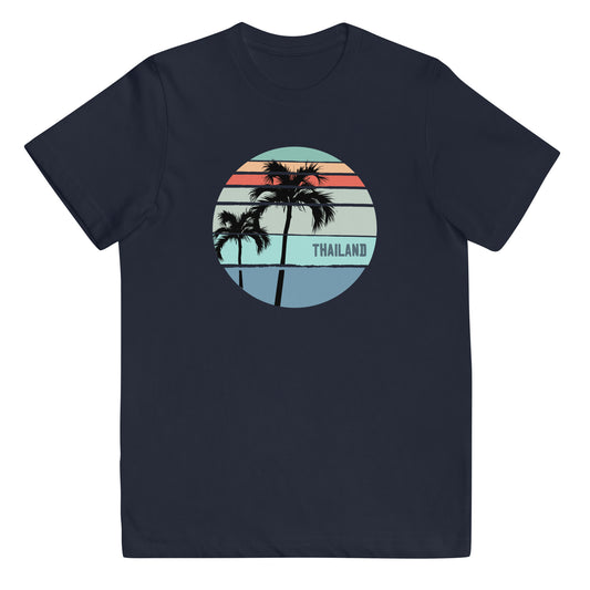 Cool Thailand Palm Tree Vacation Souvenir Youth Jersey T-Shirt