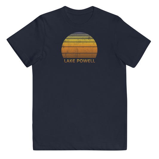 Retro Lake Powell Utah Vintage Sunset Vacation Souvenir Youth Jersey T-Shirt