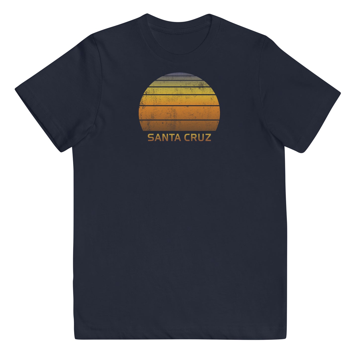 Retro Santa Cruz California Vintage Sunset Vacation Souvenir Youth Jersey T-Shirt