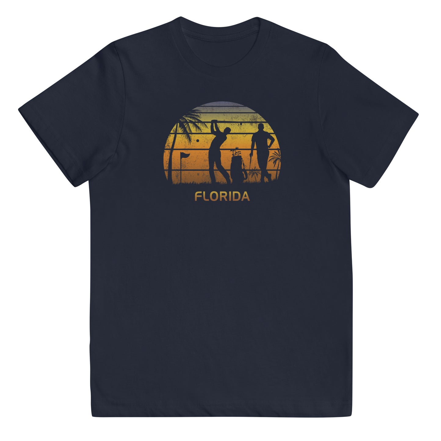 Retro Florida Golf Golfing Fan Golfer  Youth Jersey T-Shirt