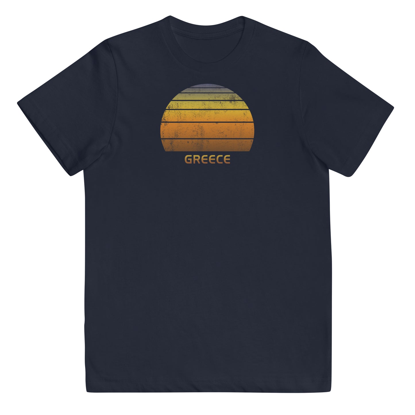 Retro Greece Vintage Sunset Vacation Souvenir Youth Jersey T-Shirt