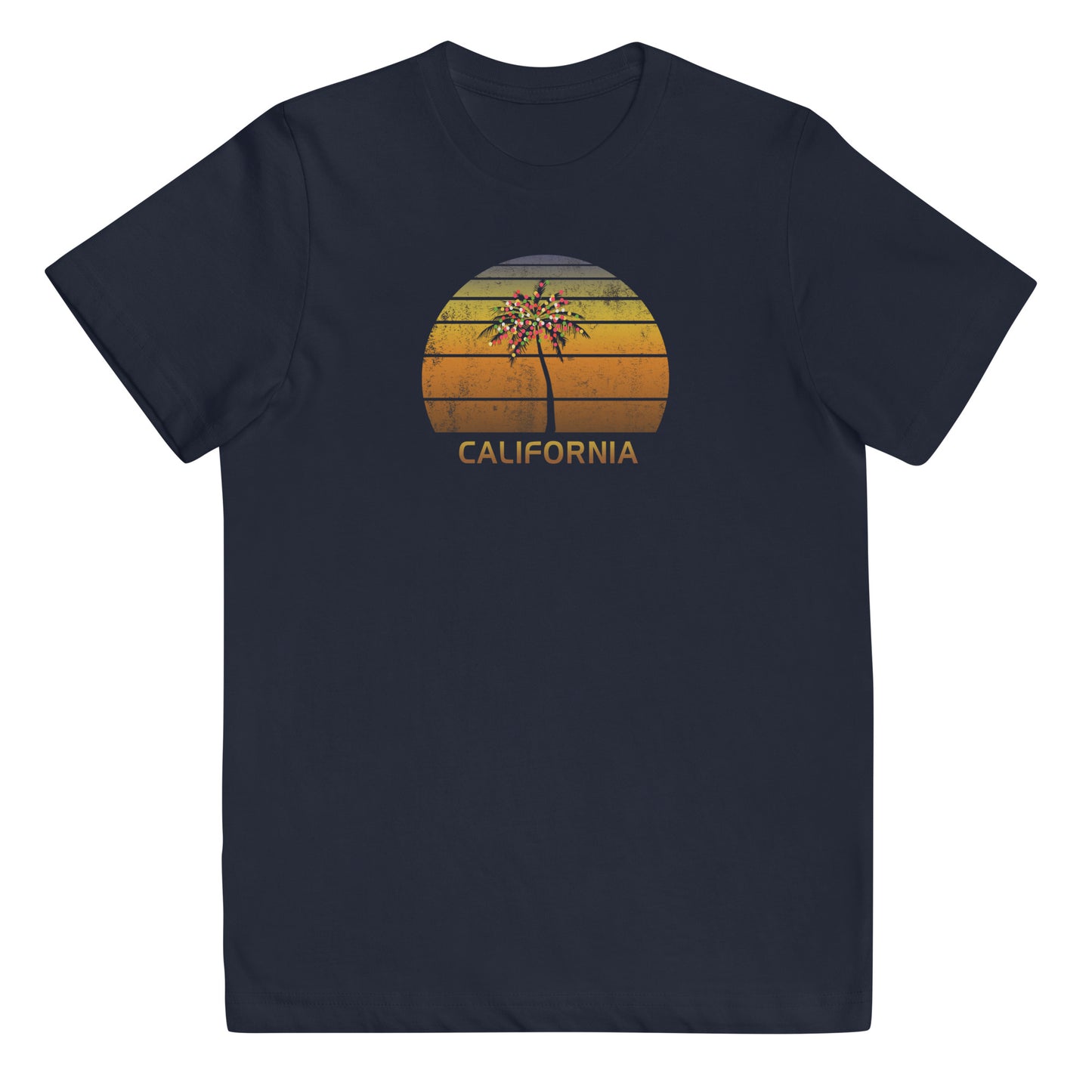 Retro California Youth Jersey T-Shirt Christmas Family Vacation Souvenir Sunset