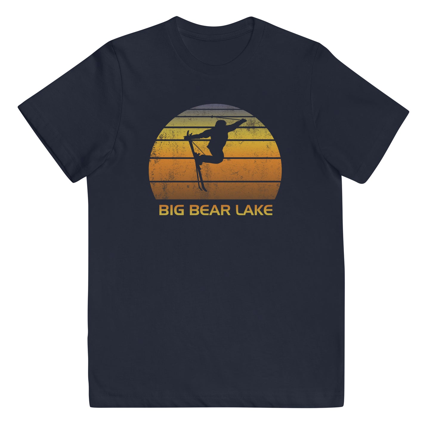 Retro Big Bear Lake California Youth Jersey T-Shirt Ski Fan Skier Gift Skiing Sunset Vintage Sunrise