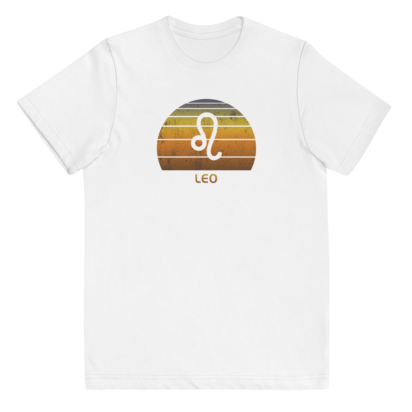 Leo Zodiac Sign Birthday Gift Symbol Retro Youth Jersey T-Shirt