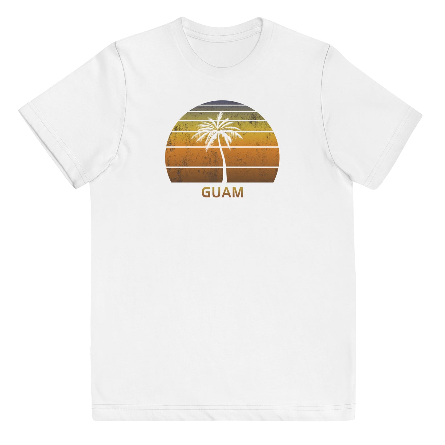 Retro Guam Vintage Sunset Beach Vacation Souvenir Youth Jersey T-Shirt