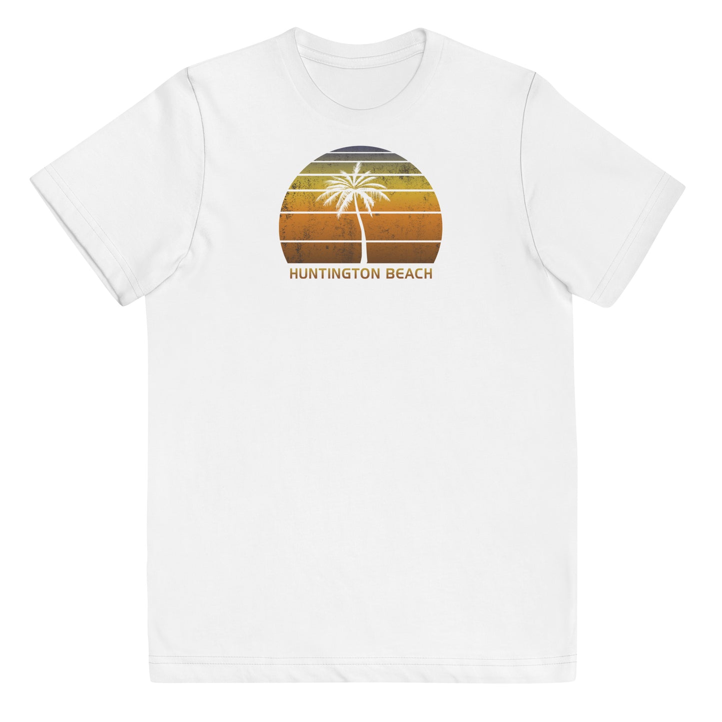 Retro Huntington Beach California Vintage Sunset Vacation Souvenir Youth Jersey T-Shirt