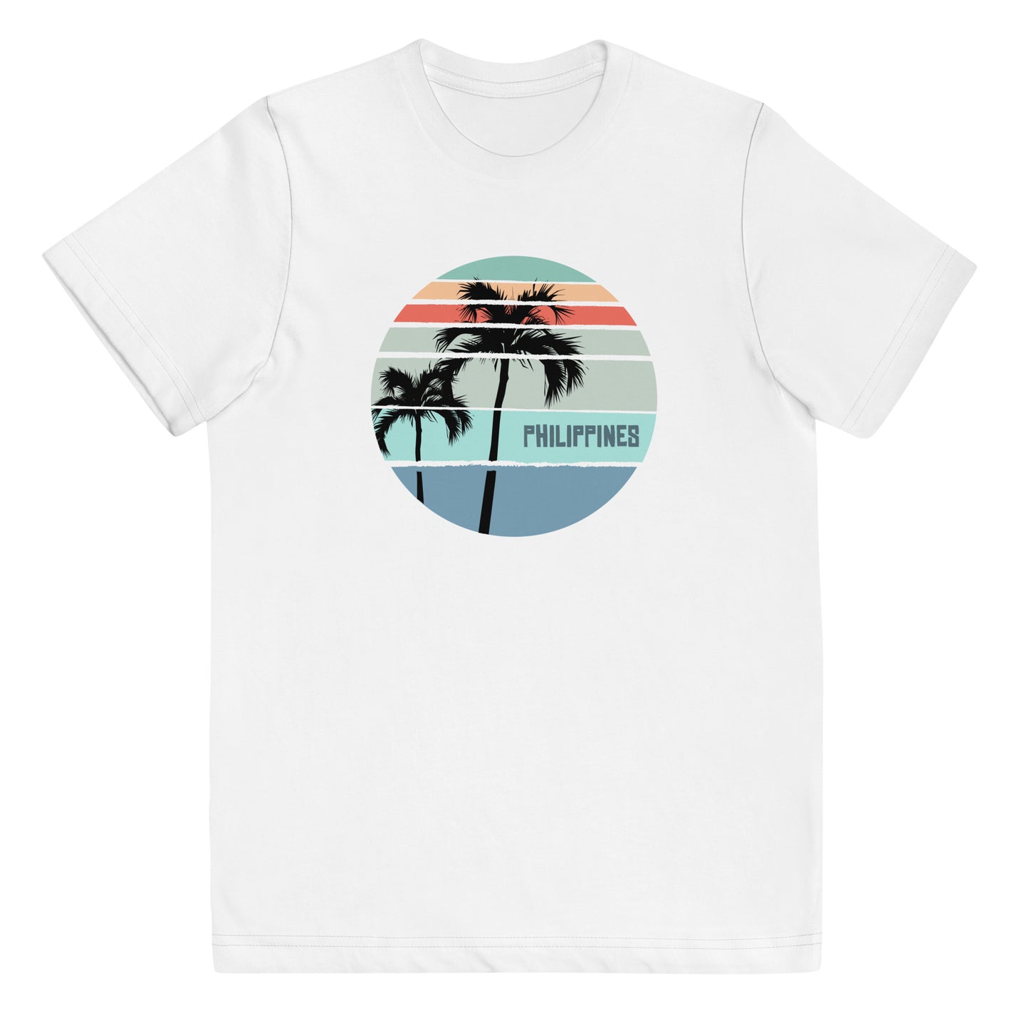 Cool Philippines Palm Tree Vacation Souvenir Youth Jersey T-Shirt