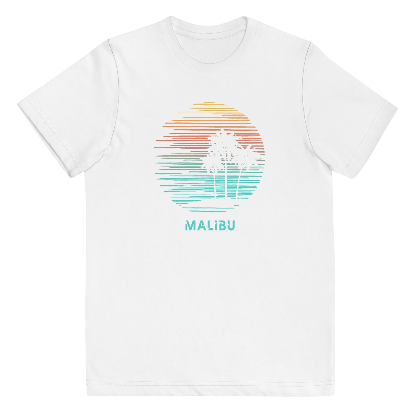 Malibu California Cool Souvenir Vacation Artistic Youth Jersey T-Shirt