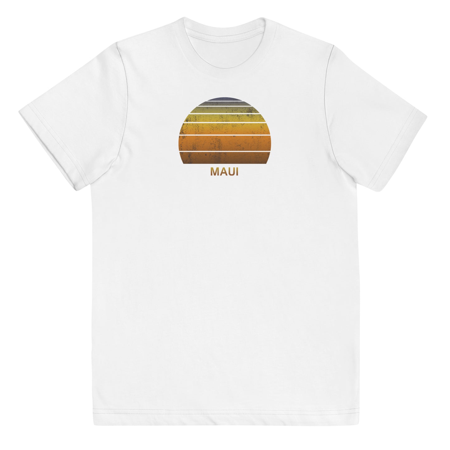 Retro Maui Hawaii Vintage Sunset Vacation Souvenir Youth Jersey T-Shirt