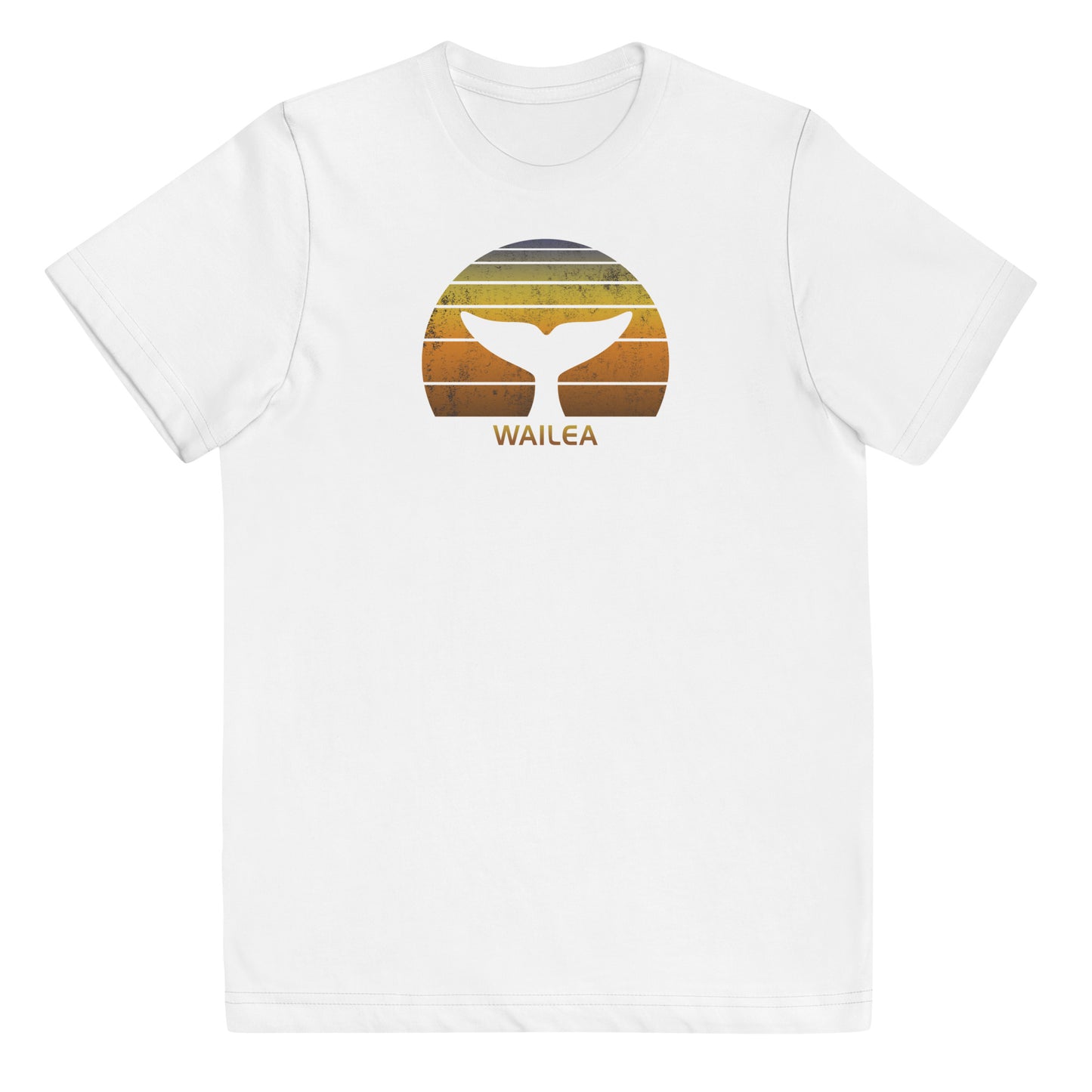 Wailea Maui Hawaii Whale Watching Fan Retro Sunset Youth Jersey T-Shirt