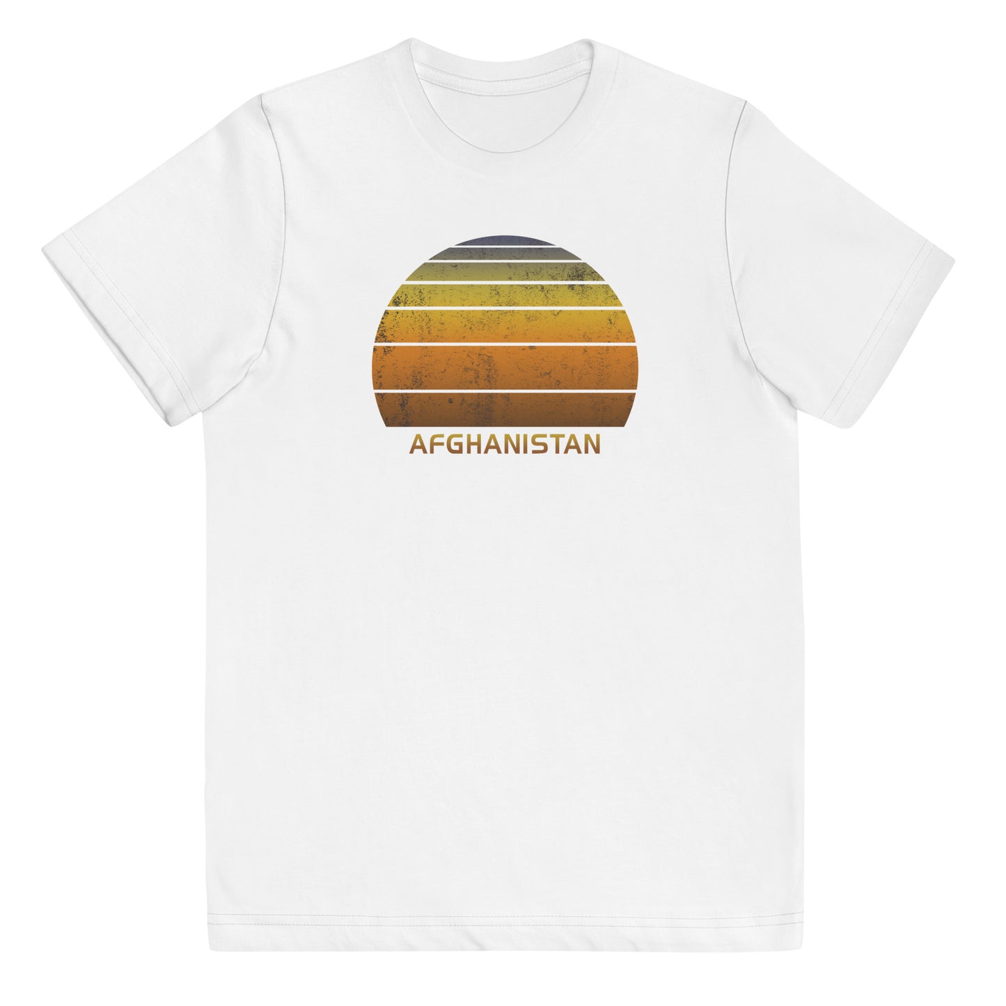 Retro Afghanistan Sunset Vintage Afghani Native Vacation Souvenir Youth Jersey T-Shirt