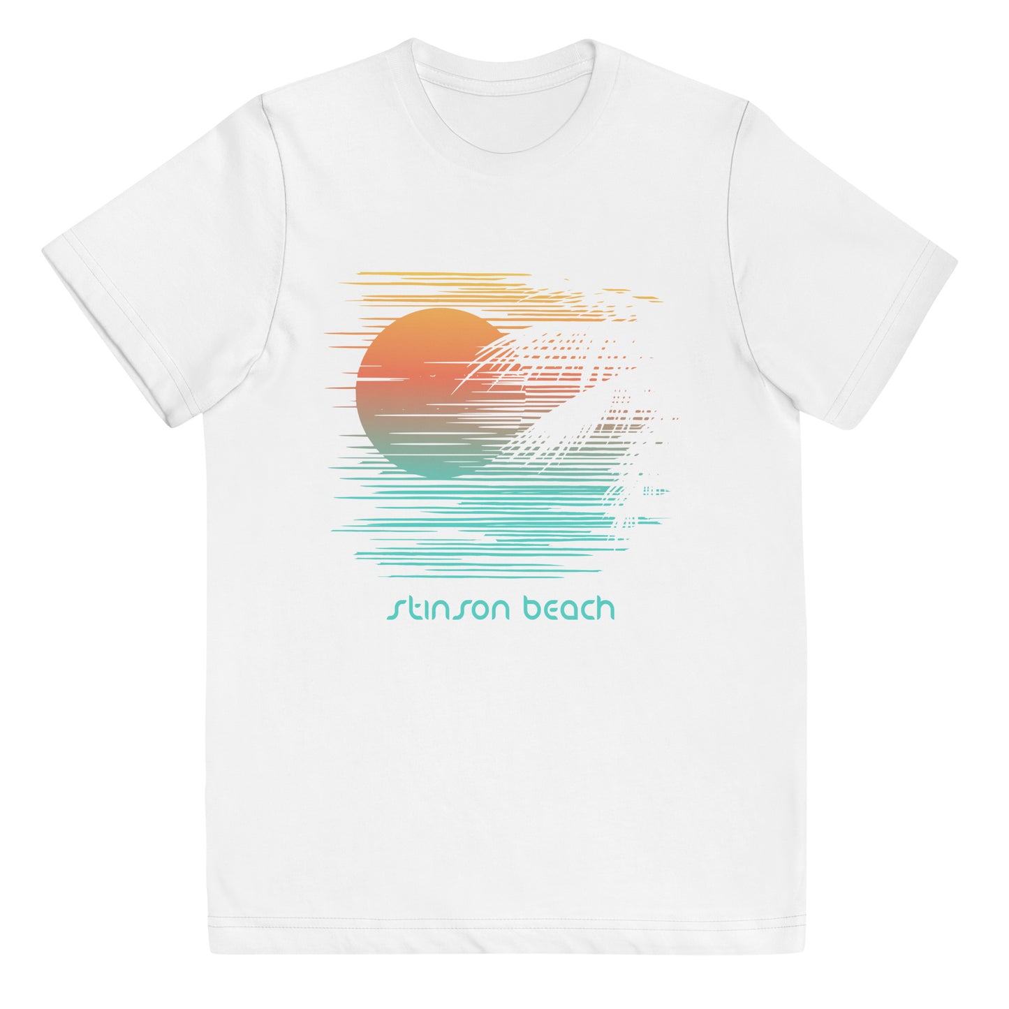 Artistic Stinson Beach California Palm Tree Vacation Souvenir Youth Jersey T-Shirt