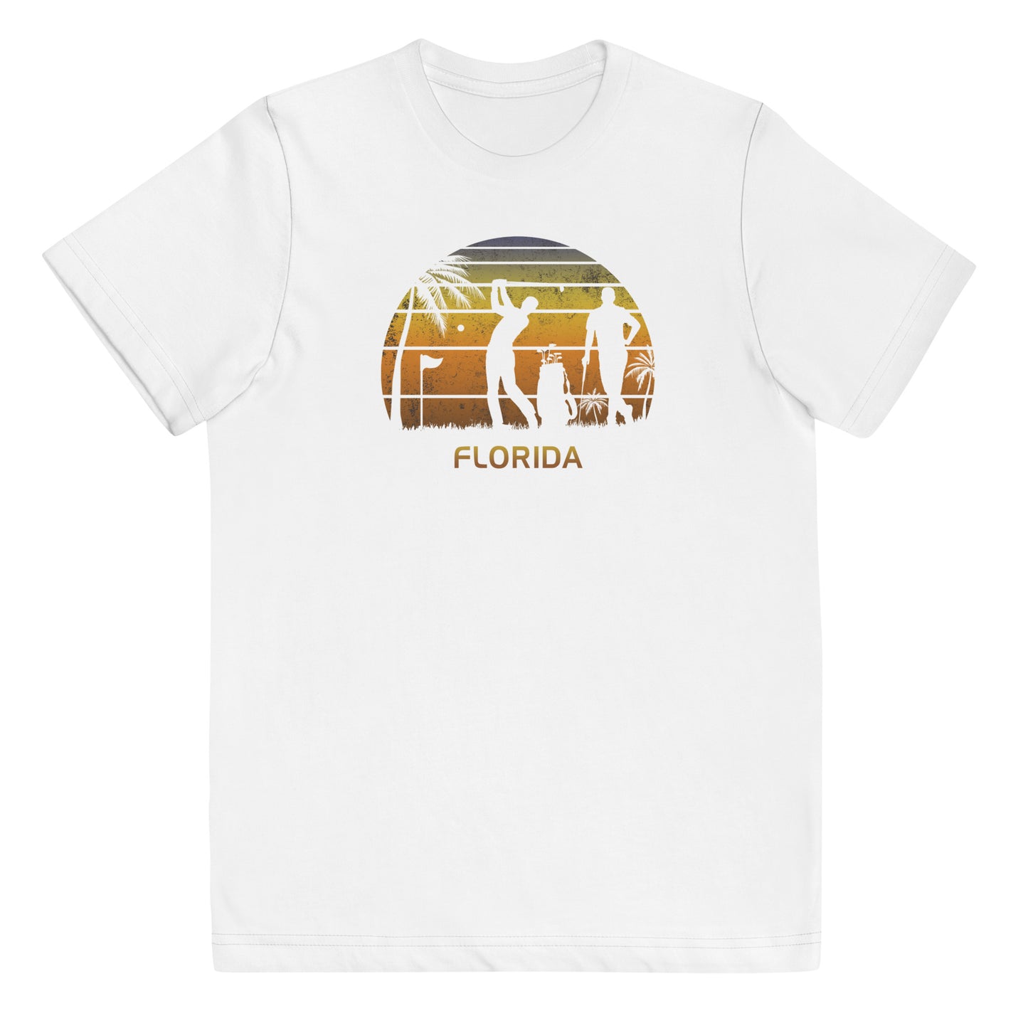 Retro Florida Golf Golfing Fan Golfer  Youth Jersey T-Shirt