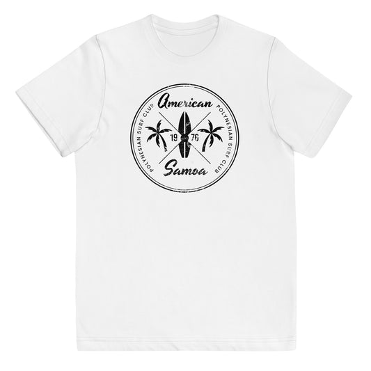 Retro American Samoa Beach Surfing Fan Vacation Souvenir Youth Jersey T-Shirt