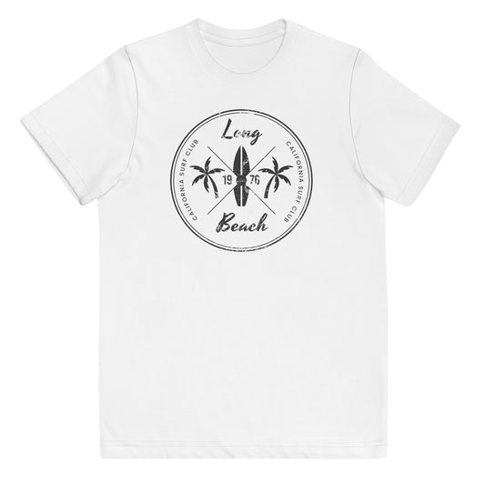 Vintage Long Beach California Surfing Fan  Surfer Youth Jersey T-Shirt