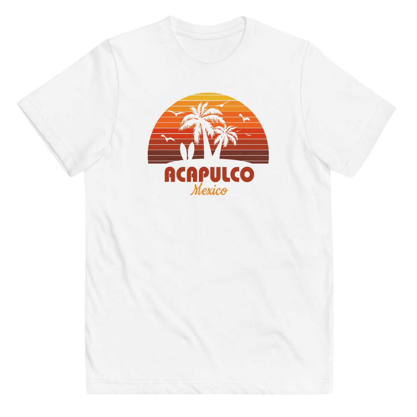 Acapulco Mexico Sunset Retro Souvenir Beach Youth jersey T-Shirt