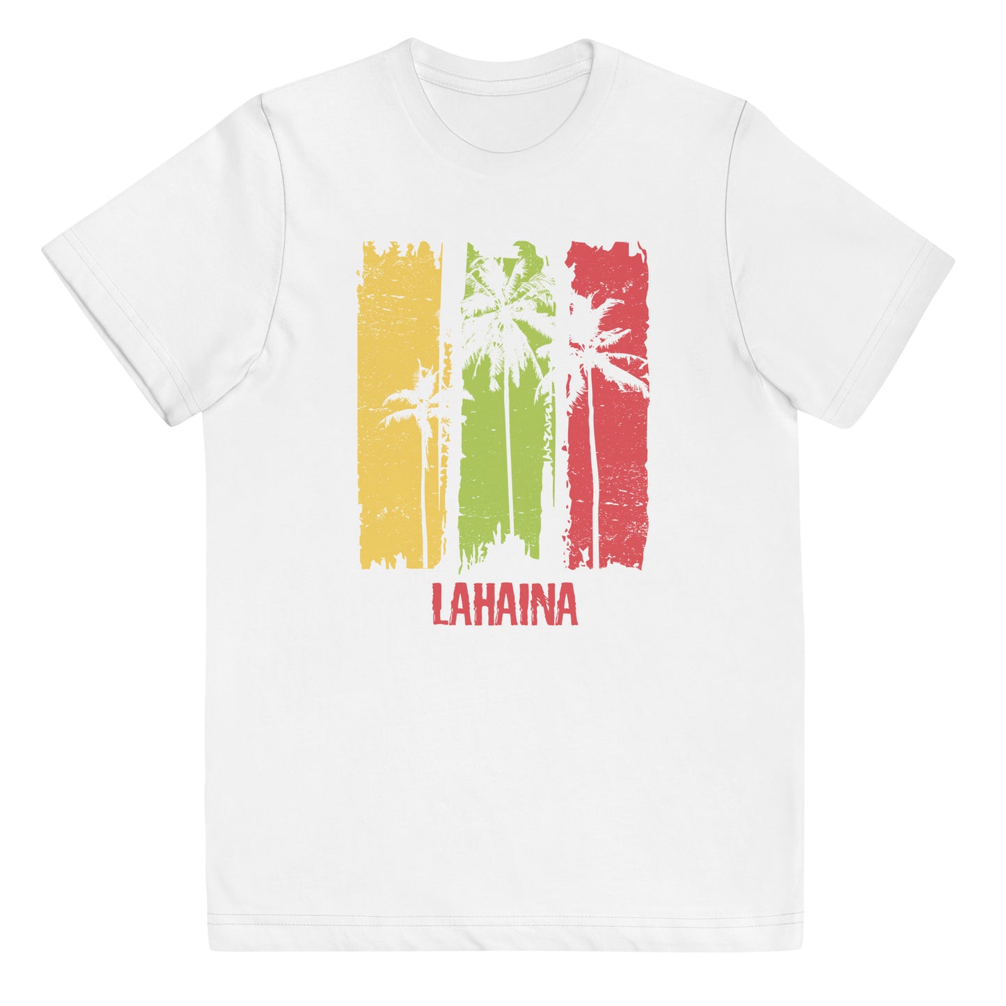 Lahaina Maui Hawaii Artistic Abstract Cool Palm Tree Souvenir Youth Jersey T-Shirt