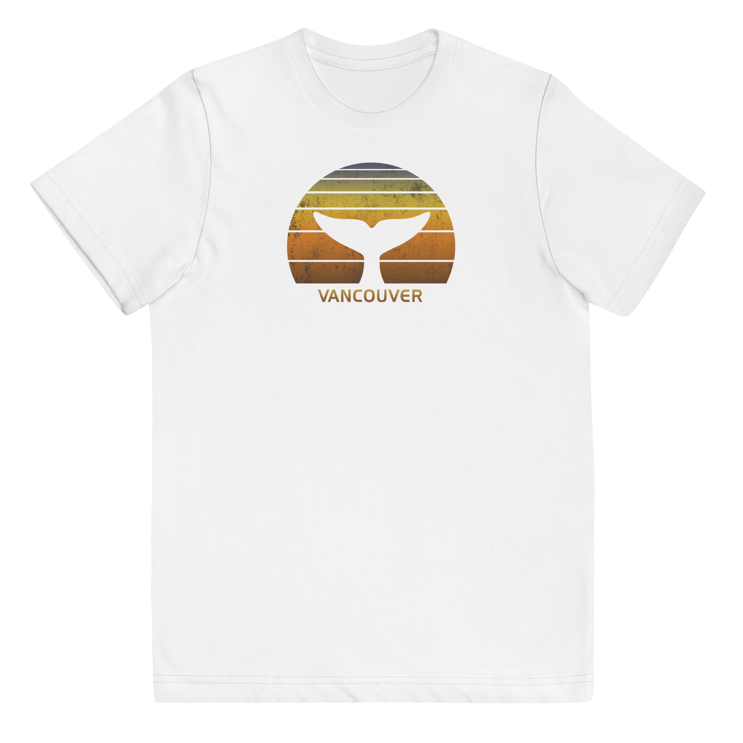 Vancouver Canada Whale Watching Fan Retro Sunset Youth Jersey T-Shirt