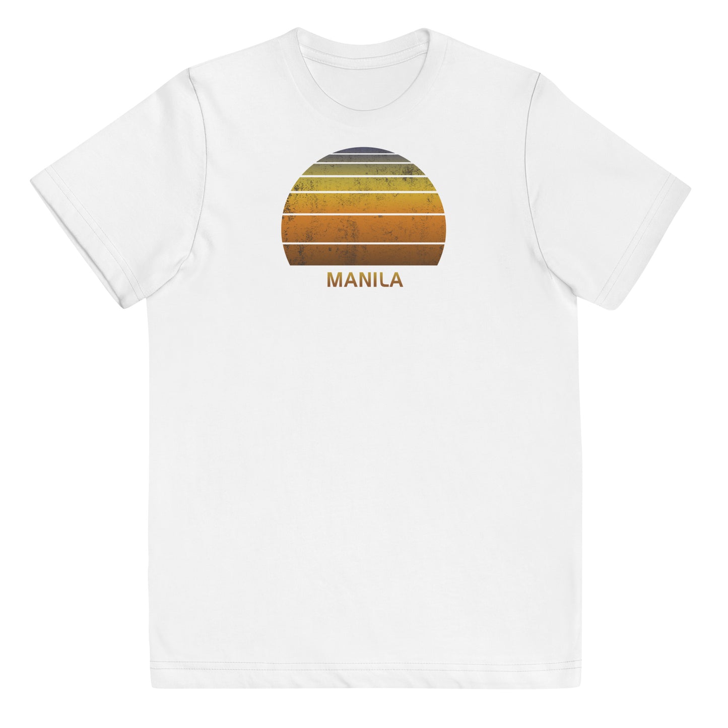 Retro Manila Philippines Vintage Sunset Vacation Souvenir Youth Jersey T-Shirt