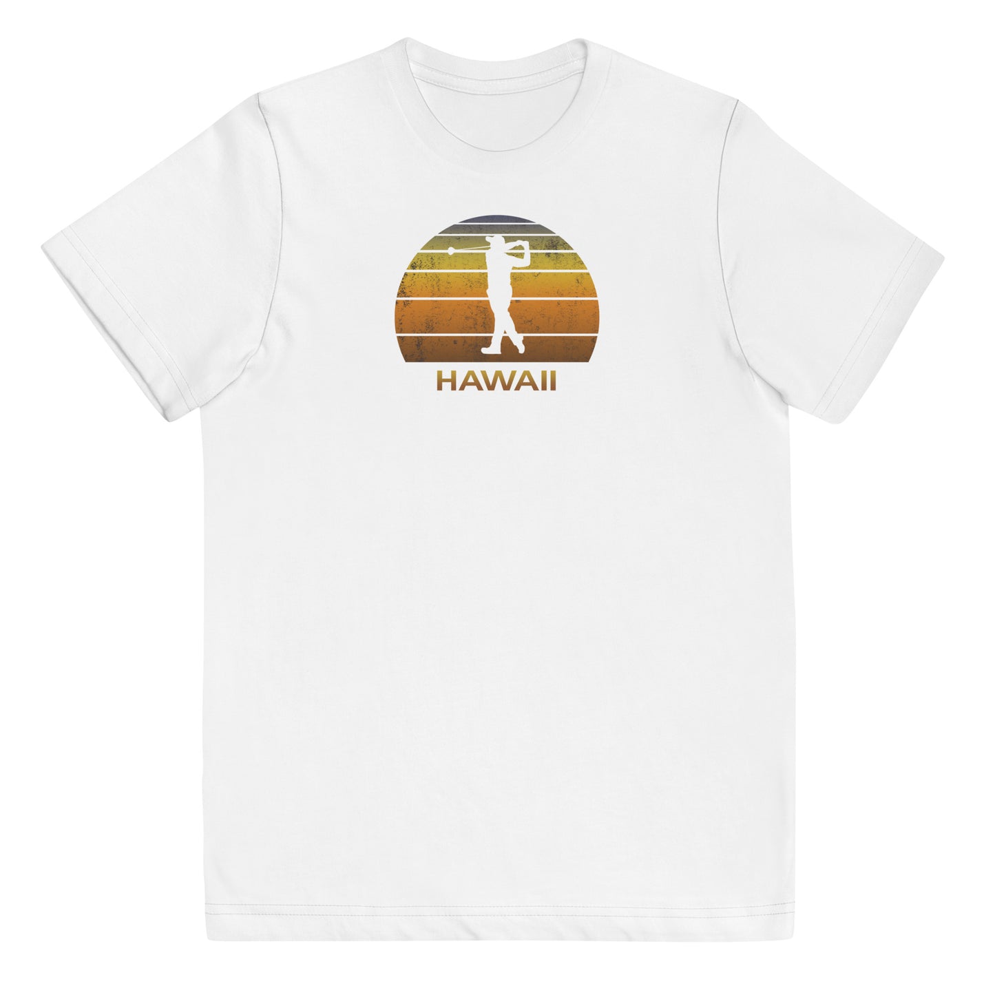 Cool Hawaii Youth Jersey T-Shirt Golf Vintage Sunset Golfer Retro Hawaiian Golfing Stylish