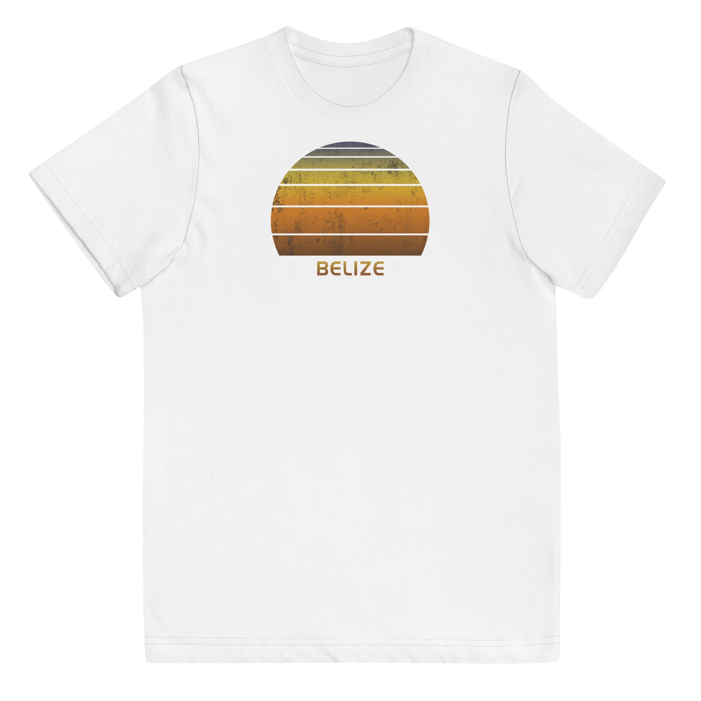 Retro Belize Vintage Sunset Vacation Souvenir Youth Jersey T-Shirt