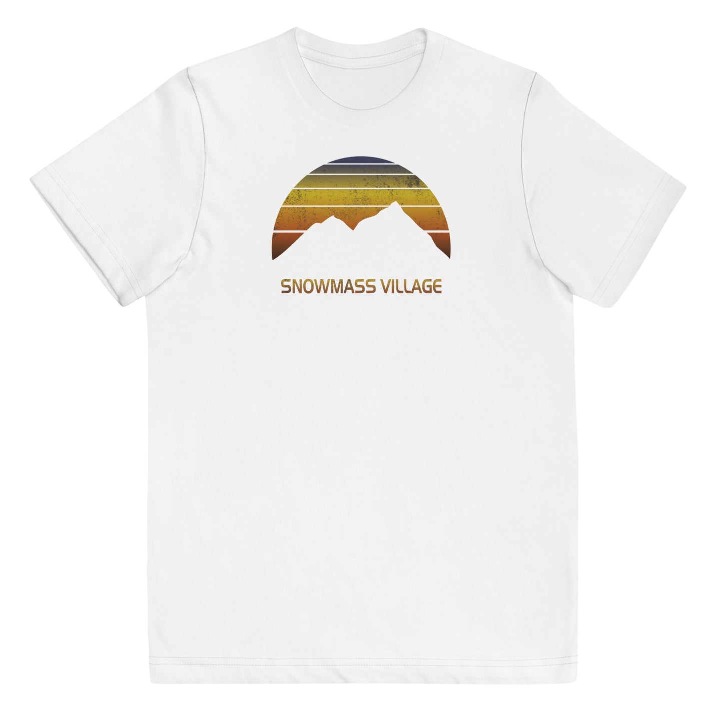 Retro Snowmass Village Colorado Skiing Hiking Fan Gift Youth Jersey T-Shirt