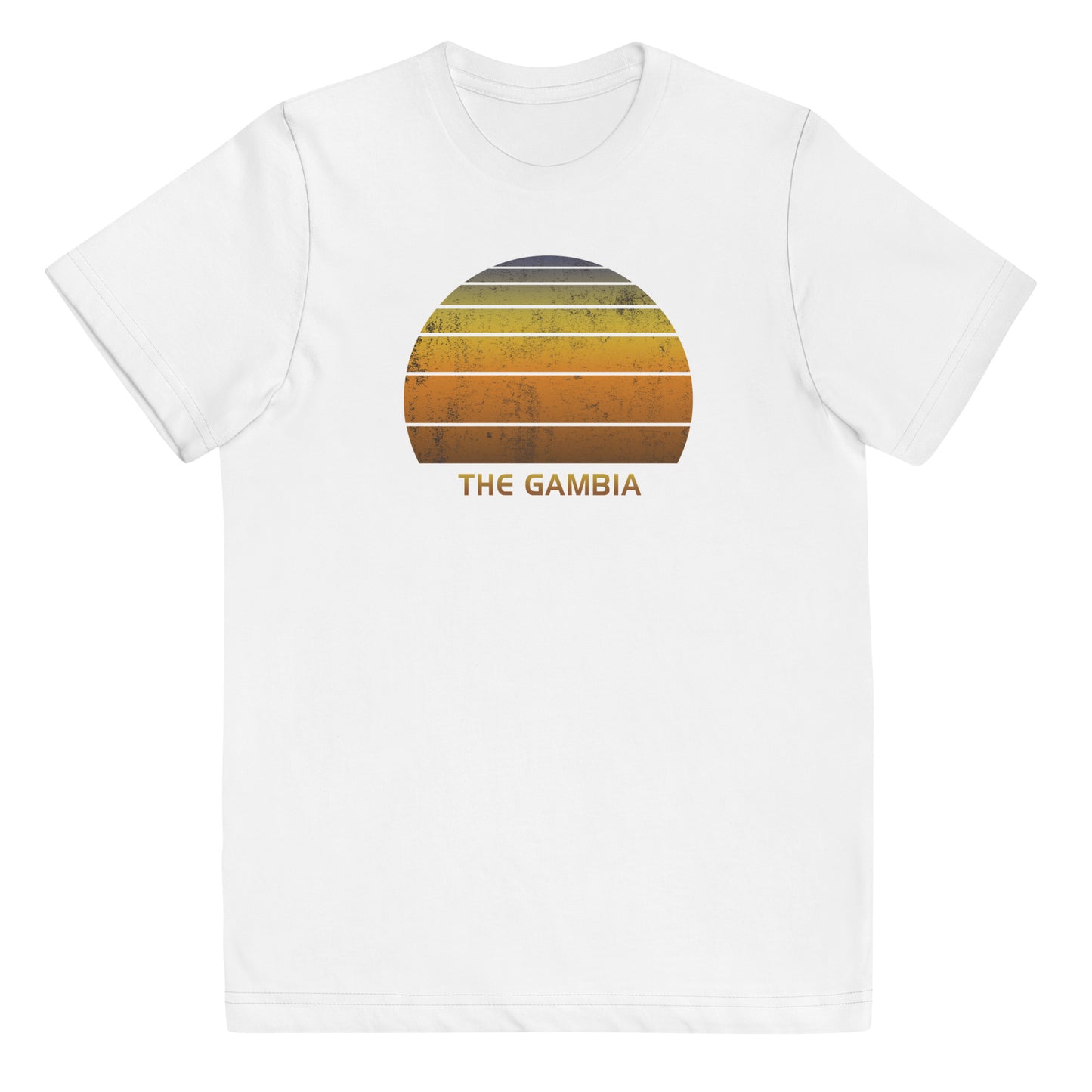 Retro The Gambia Sunset Vintage Native Vacation Souvenir Stylish Youth Jersey T-Shirt