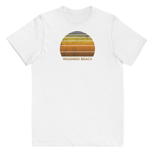 Retro Redondo Beach California Vintage Sunset Vacation Souvenir Youth Jersey T-Shirt