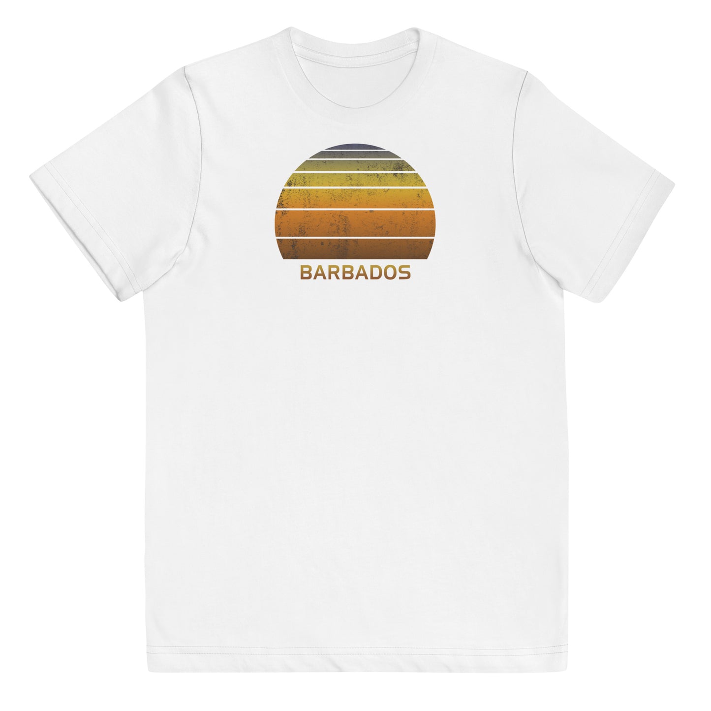 Retro Barbados Vintage Sunset Vacation Souvenir  Gift Youth Jersey T-Shirt