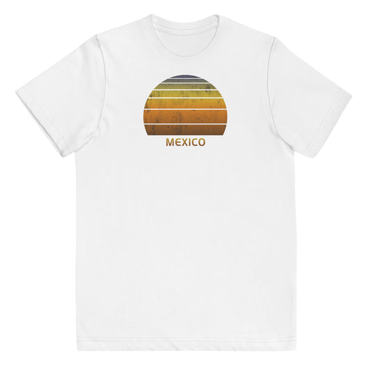 Retro Mexico Vintage Sunset Vacation Souvenir Gift Youth Jersey T-Shirt