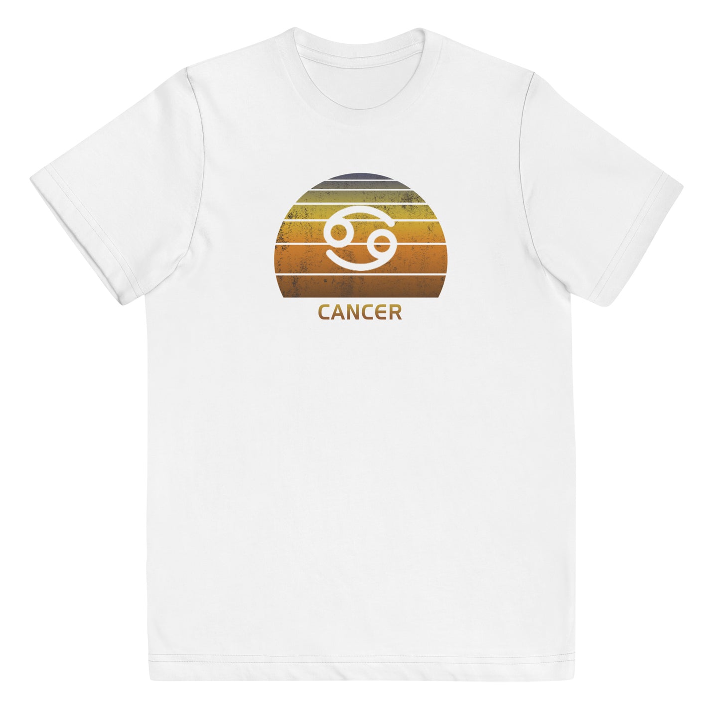 Cancer Zodiac Sign Symbol Astrology Retro Birthday Gift Present Youth Jersey T-Shirt