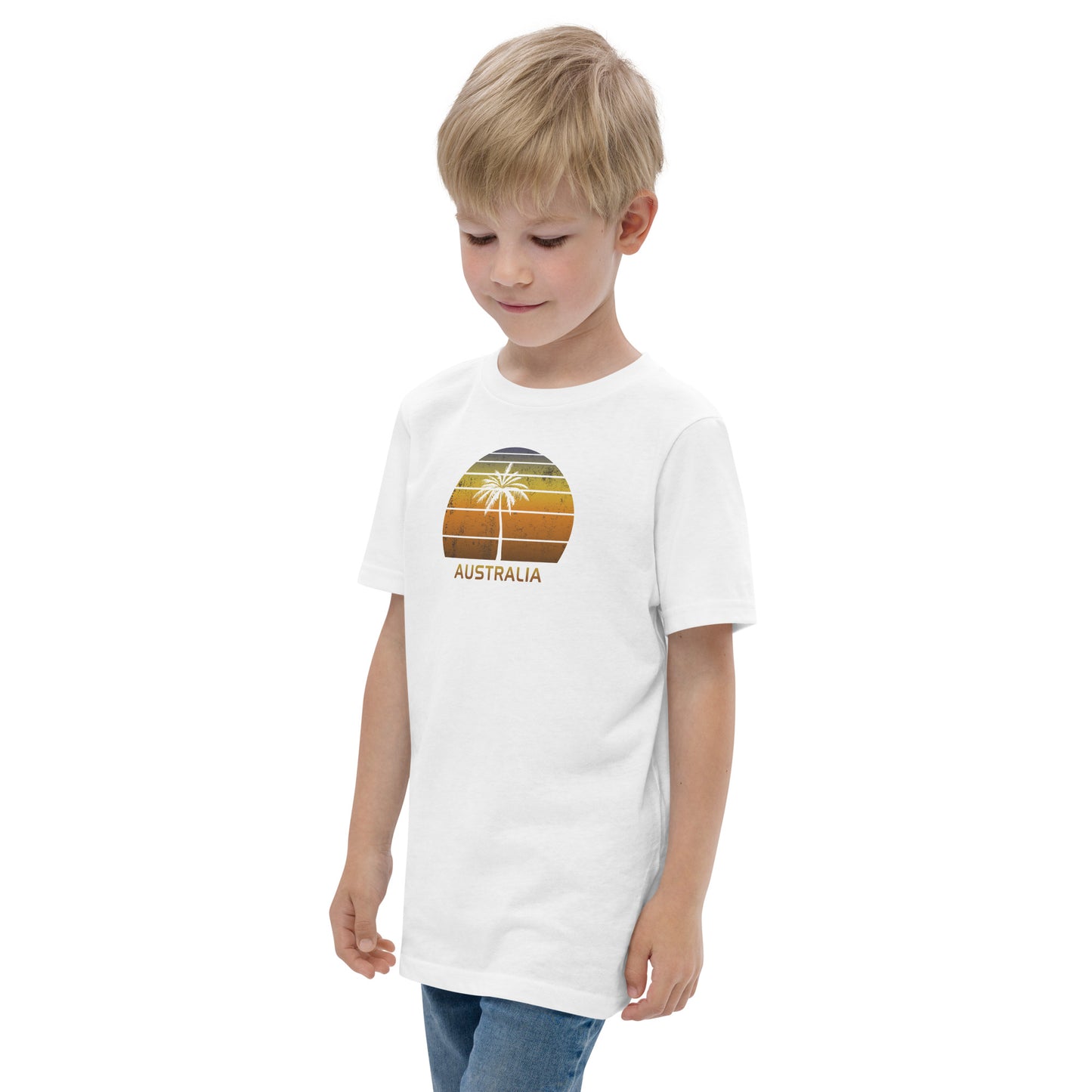 Retro Australia Vintage Sunset Beach Vacation Souvenir Youth Jersey T-Shirt