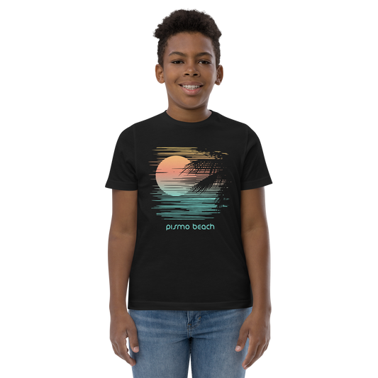 Artistic Pismo Beach California Palm Tree Vacation Souvenir Youth Jersey T-Shirt