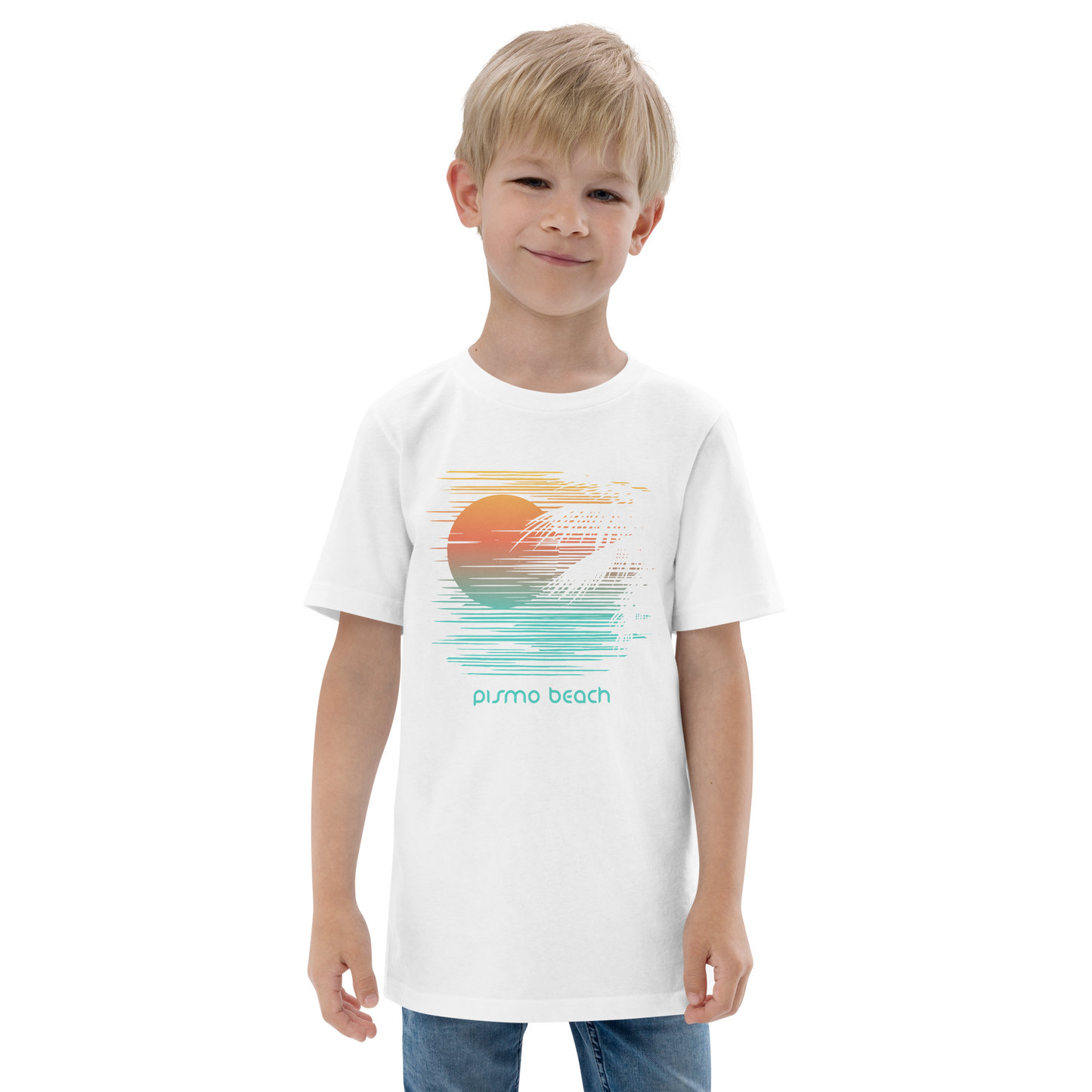 Artistic Pismo Beach California Palm Tree Vacation Souvenir Youth Jersey T-Shirt