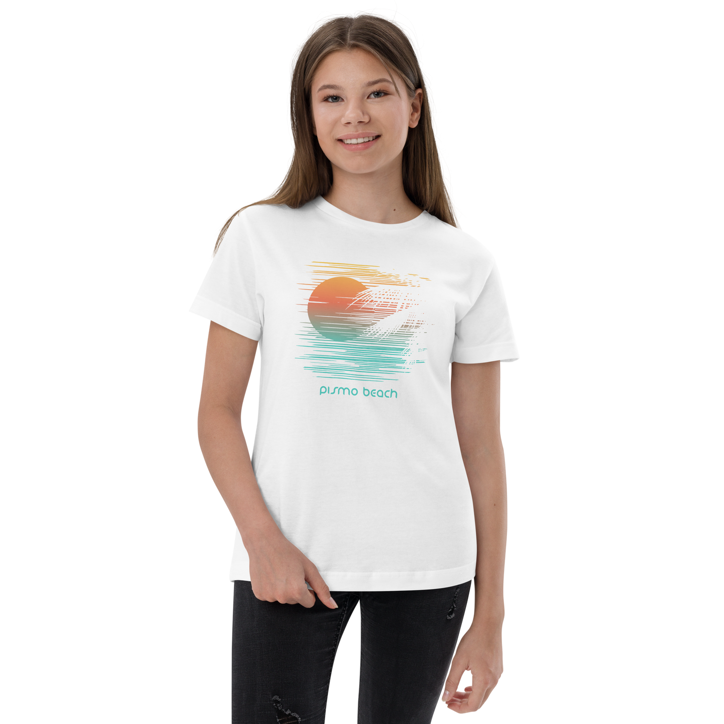 Artistic Pismo Beach California Palm Tree Vacation Souvenir Youth Jersey T-Shirt