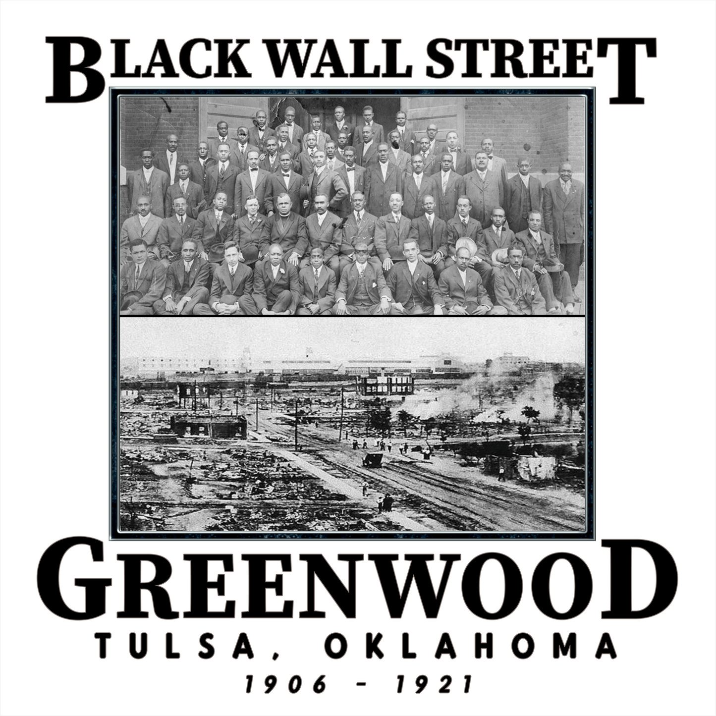 Black Wall Street Tulsa Oklahoma Massacre African American History Unisex Hoodie Top Sweatshirt