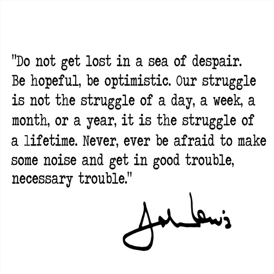 John Lewis Good Trouble Political Quote Civil Rights Icon Democrats Unisex T-Shirt