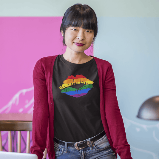 -Gay Pride Rainbow Flag LGBTQ Artistic Unisex T-Shirt