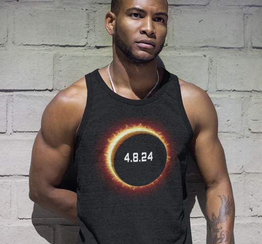 2024 Solar Eclipse Souvenir Memento April 8 Unisex Tank Top