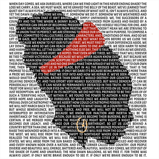 Amanda Gorman The Hill We Climb Poem 2021 Presidential Inauguration Souvenir Women's Racerback Tank Top