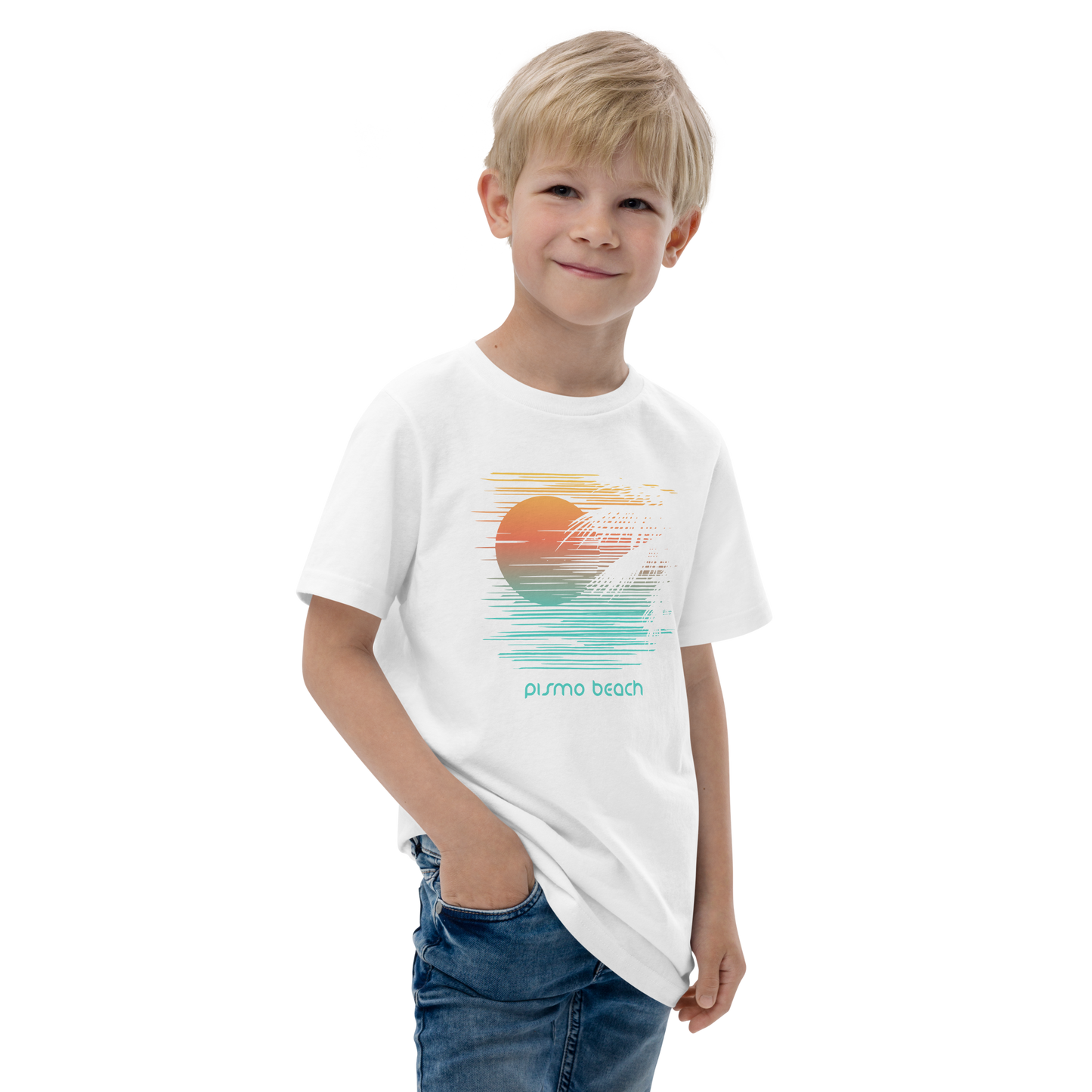 Artistic Pismo Beach California Palm Tree Vacation Souvenir Youth Jersey T-Shirt