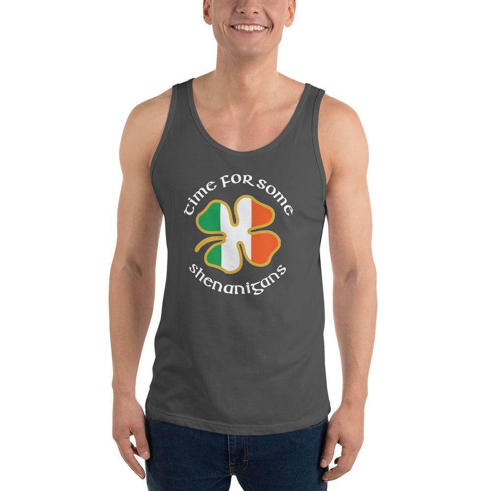 Funny Time For Some Shenanigans Irish Flag St. Patrick's Day Unisex Tank Top